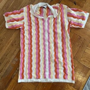 YLLW The Label Felix Knit Mini Striped Shift Dress S/M